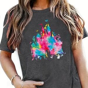 Disney Inspired Watercolor Castle Tee
